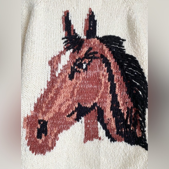 Anthropologie Pilcro Western Horse Graphic Cardigan Sweater (Size L) - Picture 8 of 8